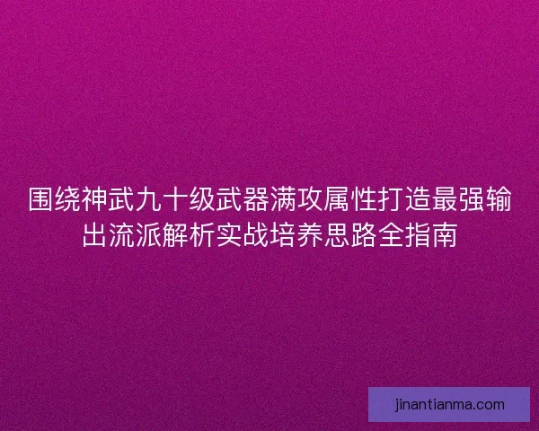 围绕神武九十级武器满攻属性打造最强输出流派解析实战培养思路全指南